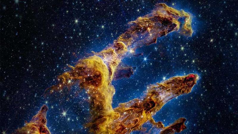 A photo of the Pillars of Creation.