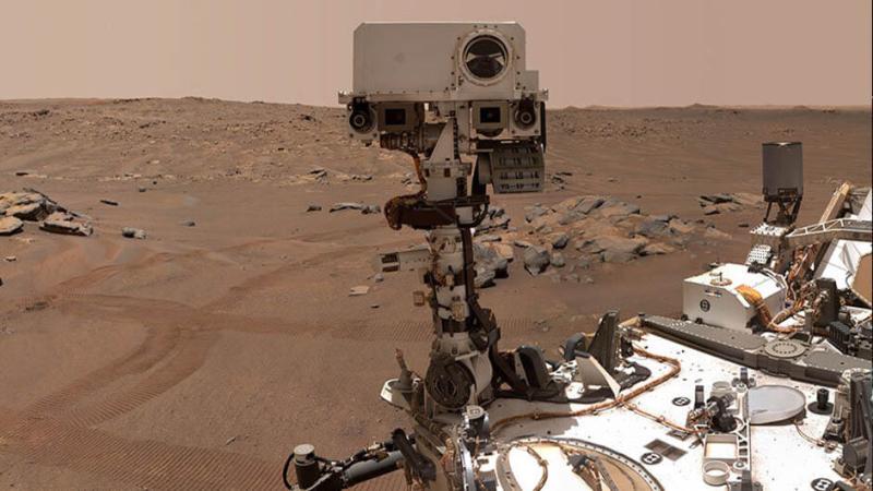 A selfie of the Mars rover.