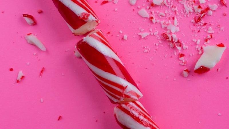 A crushed Candy Cane