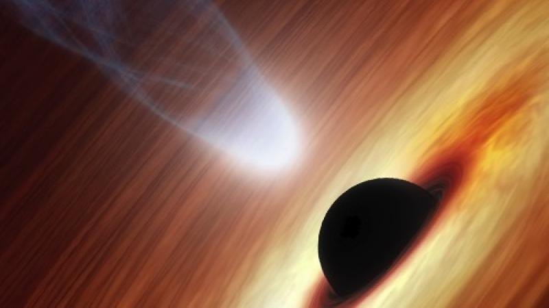 An artist's depiction of a black hole.