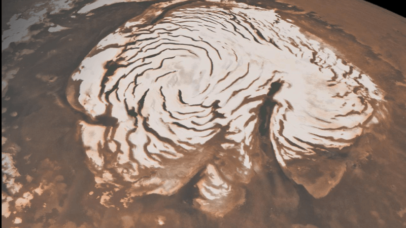 An ice cap on Mars