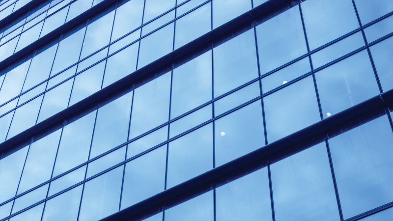 A building of glass windows