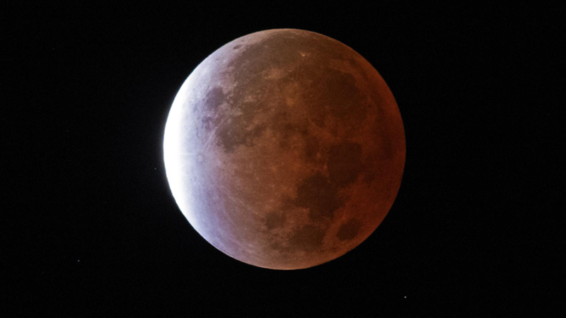 The moon during a lunar eclipse