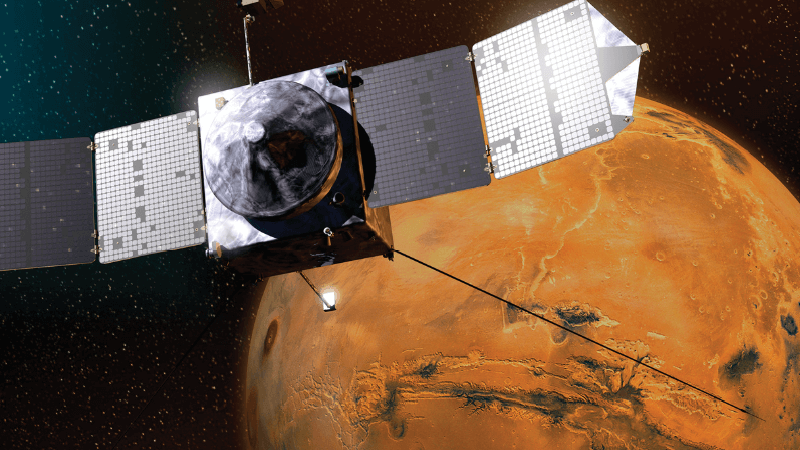 A satellite above Mars