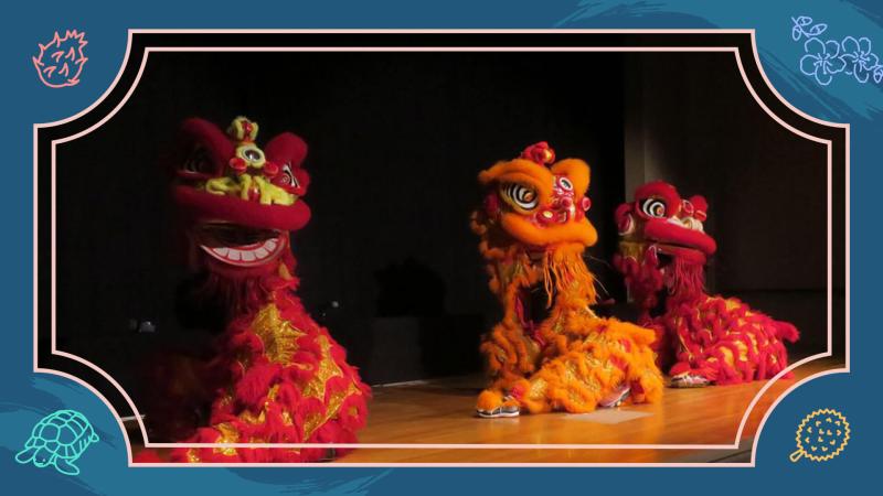 A dragon dance performance. 