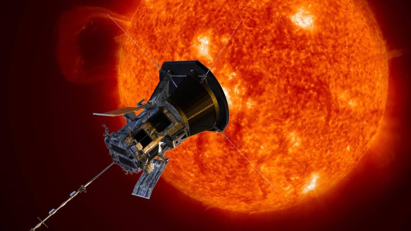 An artist’s illustration of the Parker Solar Probe. Credit: NASA/Johns Hopkins APL/Steve Gribben