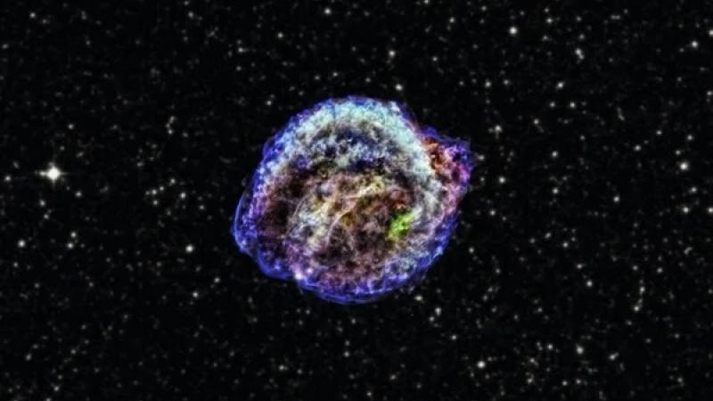 The remnants of a Type 1a supernova that erupted in 1604. Unlike with a nova such as T CrB, a Type 1a supernova completely obliterates the white dwarf that causes it. Credit: NASA/CXC/NCSU/DSS/M. Burkey et al