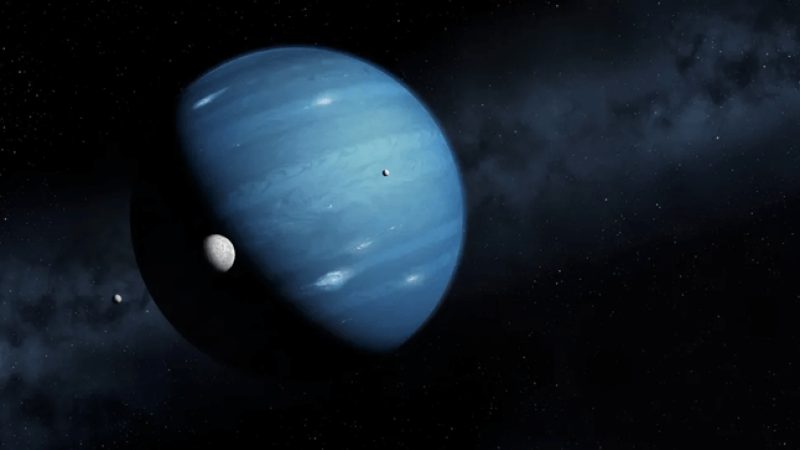 A random artist’s rendition of a random planet because there are no actual images of Planet Nine to show you, since we don’t know if it’s actually there. Credit: Mark Garlick/Science Photo Library/Getty Images
