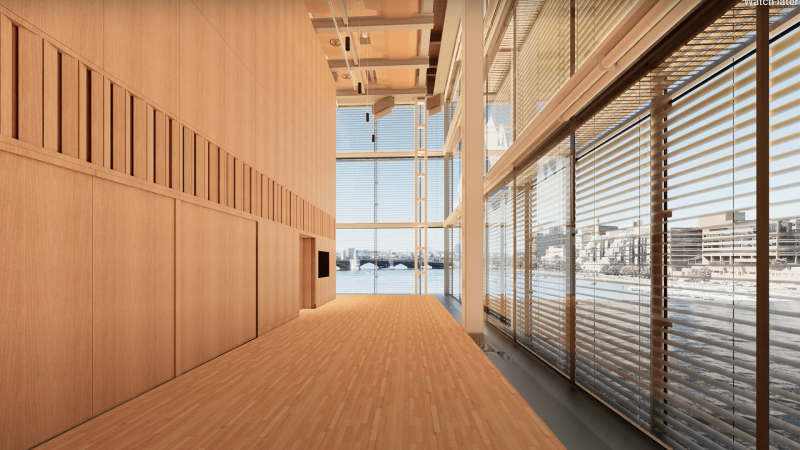 A rendering of room C in the Public Science Common.