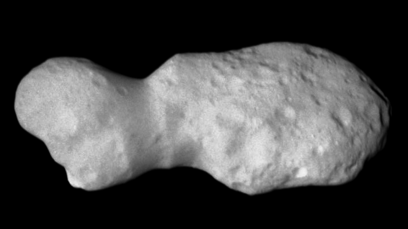 The main belt asteroid Donaldjohanson, as seen by the Lucy spacecraft on its way out to Jupiter’s Trojan asteroids, is a C-type member of the Erigone asteroid family. Credit: NASA/JPL