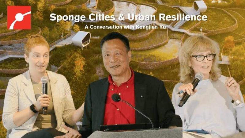 Kongjian Yu in front of a Sponge City