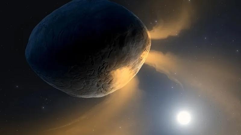 An artist’s illustration of the Geminid-generating asteroid Phaethon. Credit: NASA/JPL-Caltech/IPAC