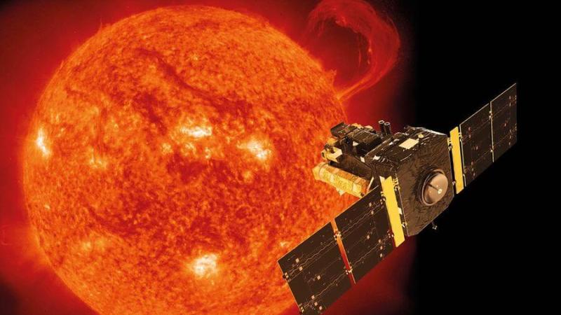 An artist’s illustration of the SOHO spacecraft. Credit: NASA