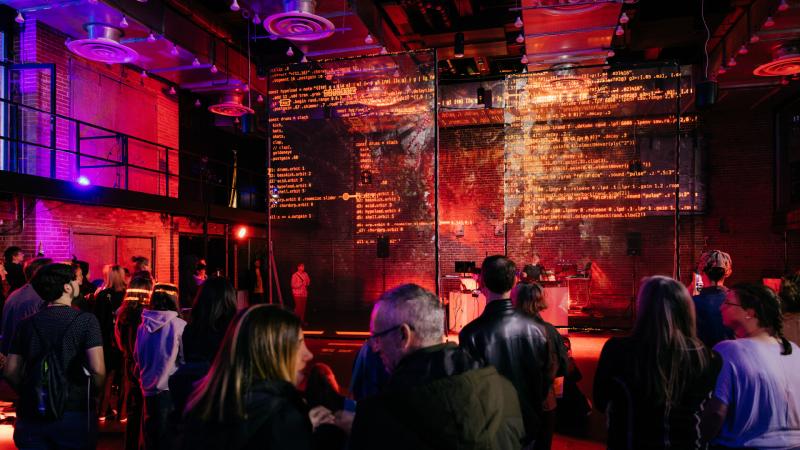 Guests experiencing interactive installations at Waveforms.