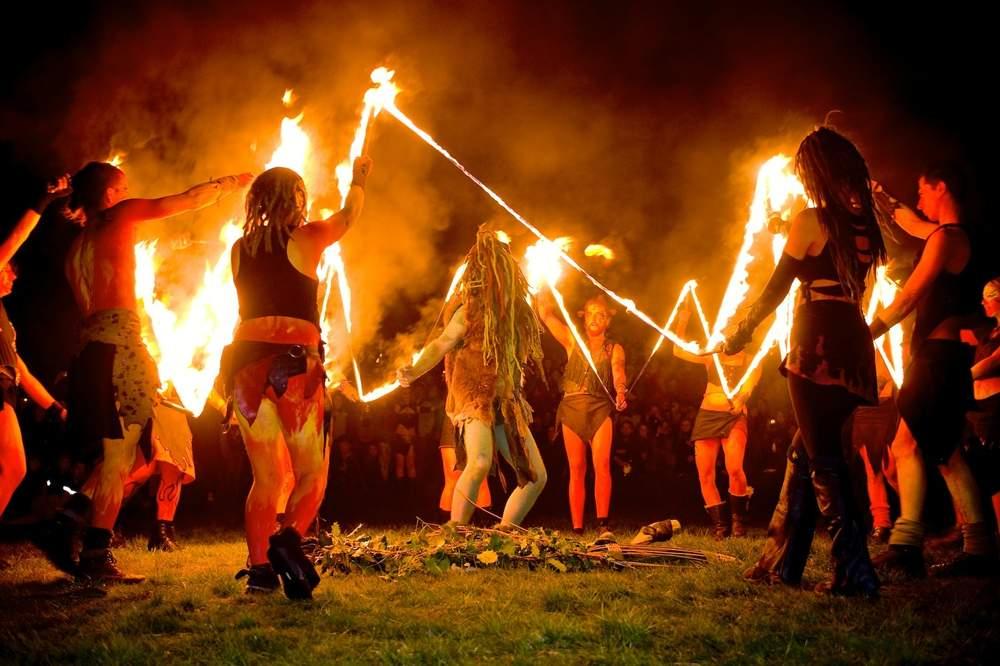 A modern Samhain festival in Ireland. Credit: Wikipedia