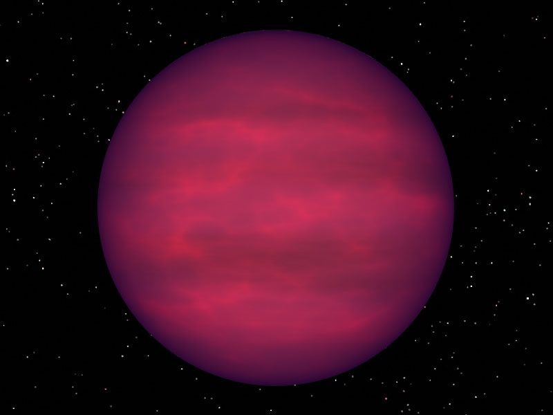 An artist’s impression of a brown dwarf.