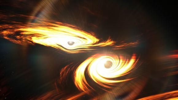 Illustration of merging black holes. Credit: LIGO/Caltech/MIT/R. Hurt
