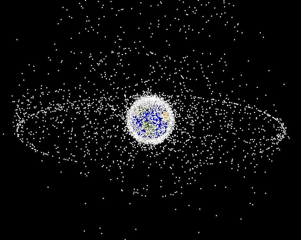 Diagram showing locations of space debris in Low Earth Orbit and in Geostationary Earth Orbit. Credit: NASA