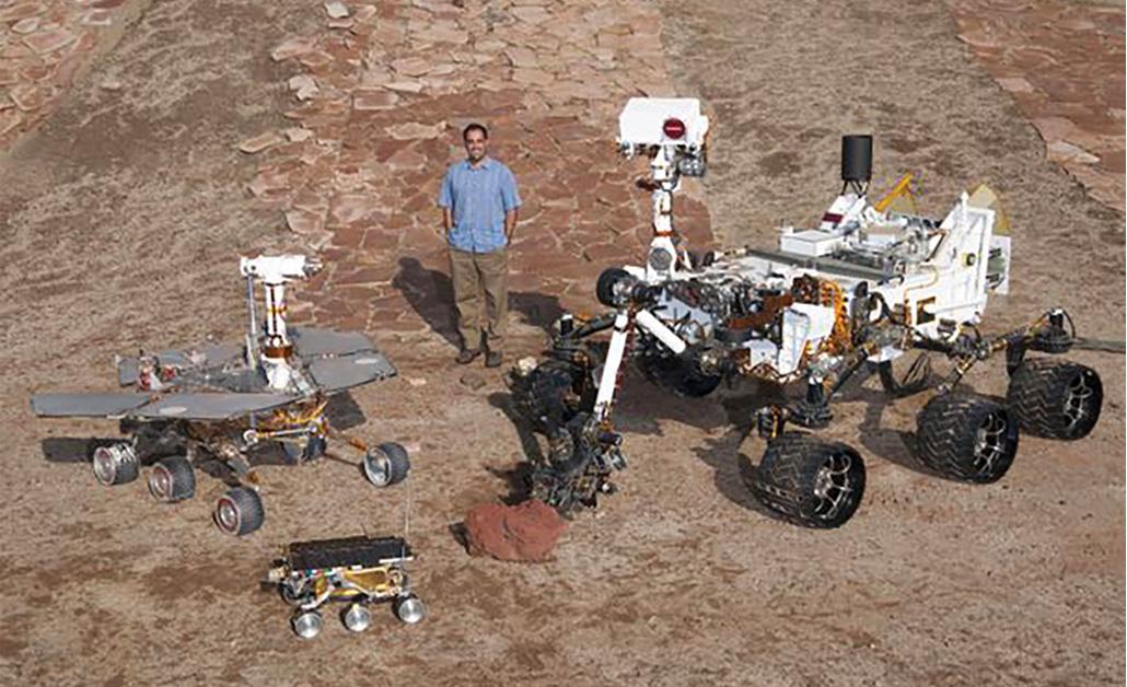A comparison of the sizes of Mars rovers over time. The largest represents Curiosity. Credit: NASA/JPL-Caltech