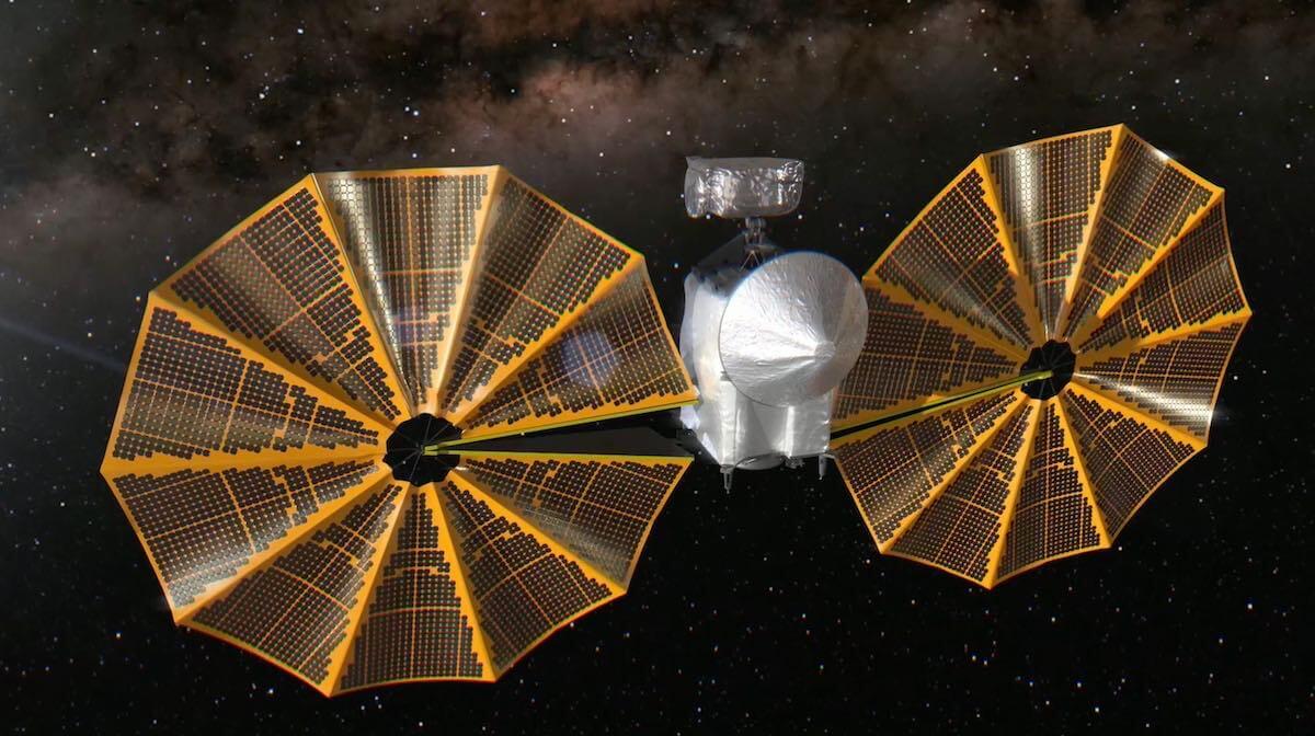 Artist’s impression of the Lucy spacecraft. Credit: NASA