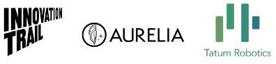 Logos for the Innovation Trail, Aurelia, and Tatum Robotics