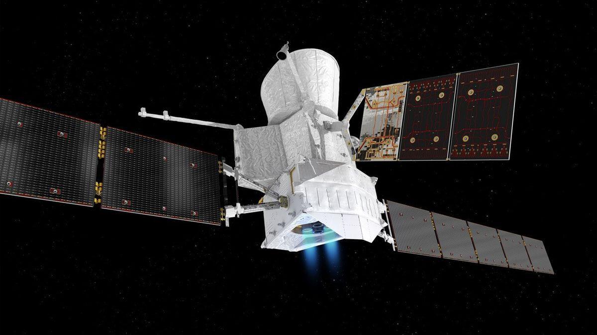 An artist’s rendition of the BepiColombo mission currently on its way to Mercury. Credit: ESA/ATG Medialab