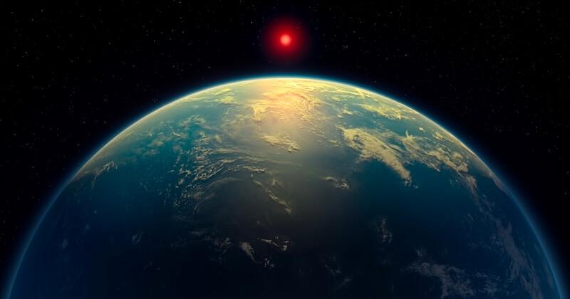 Another artistic conception of the exoplanet K2-18b. Credit: A. Smith/N. Madhusudhan