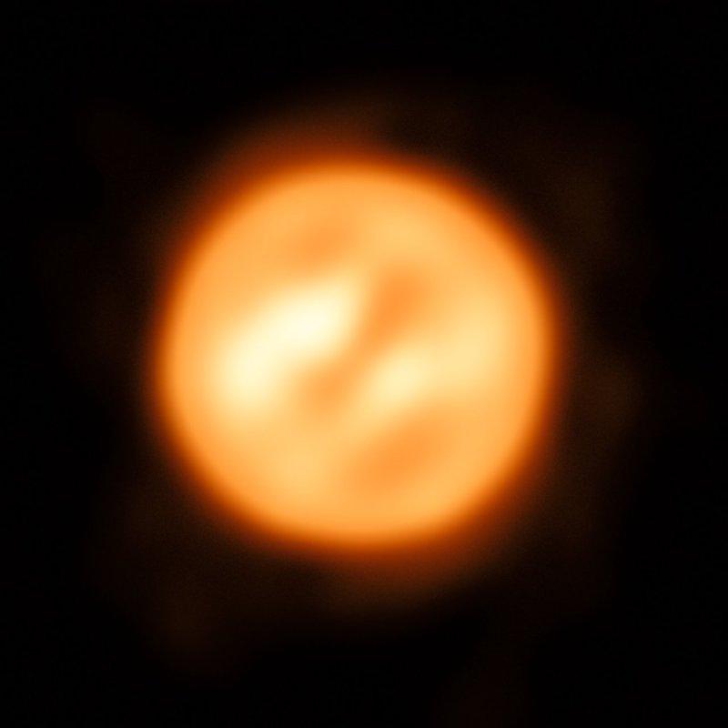 This image of the surface of Antares was constructed using data from the Very Large Telescope Interferometer. Credit: ESO/K. Ohnaka