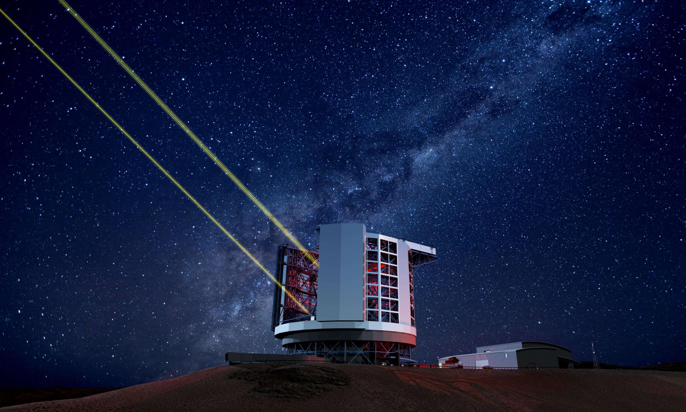 An artist’s rendering of what the Giant Magellan Telescope will look like when operations start in several years. Credit: GMTO