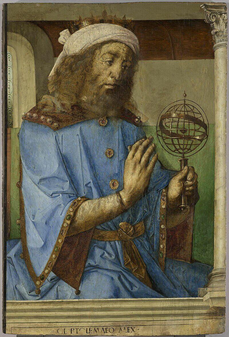 A painting of Ptolemy from 1472, over a millennium after he died (so probably not a very good likeness). Credit: Wikimedia Commons