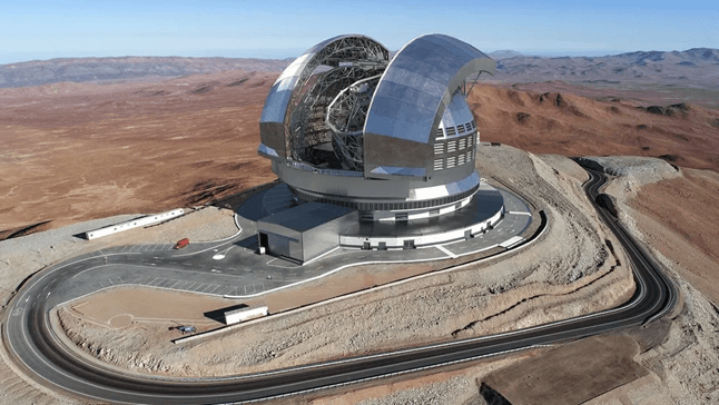 Despite being built on a remote Chilean mountaintop, the Extremely Large Telescope’s ability to see the sky is currently being threatened by light pollution from an energy plant. Credit: ESO