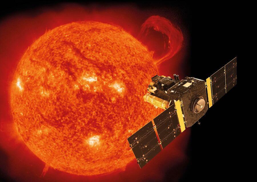 The Solar and Heliospheric Observatory (SOHO) has been stationed at the Sun-Earth L1 point since starting its mission in 1996. Credit: NASA