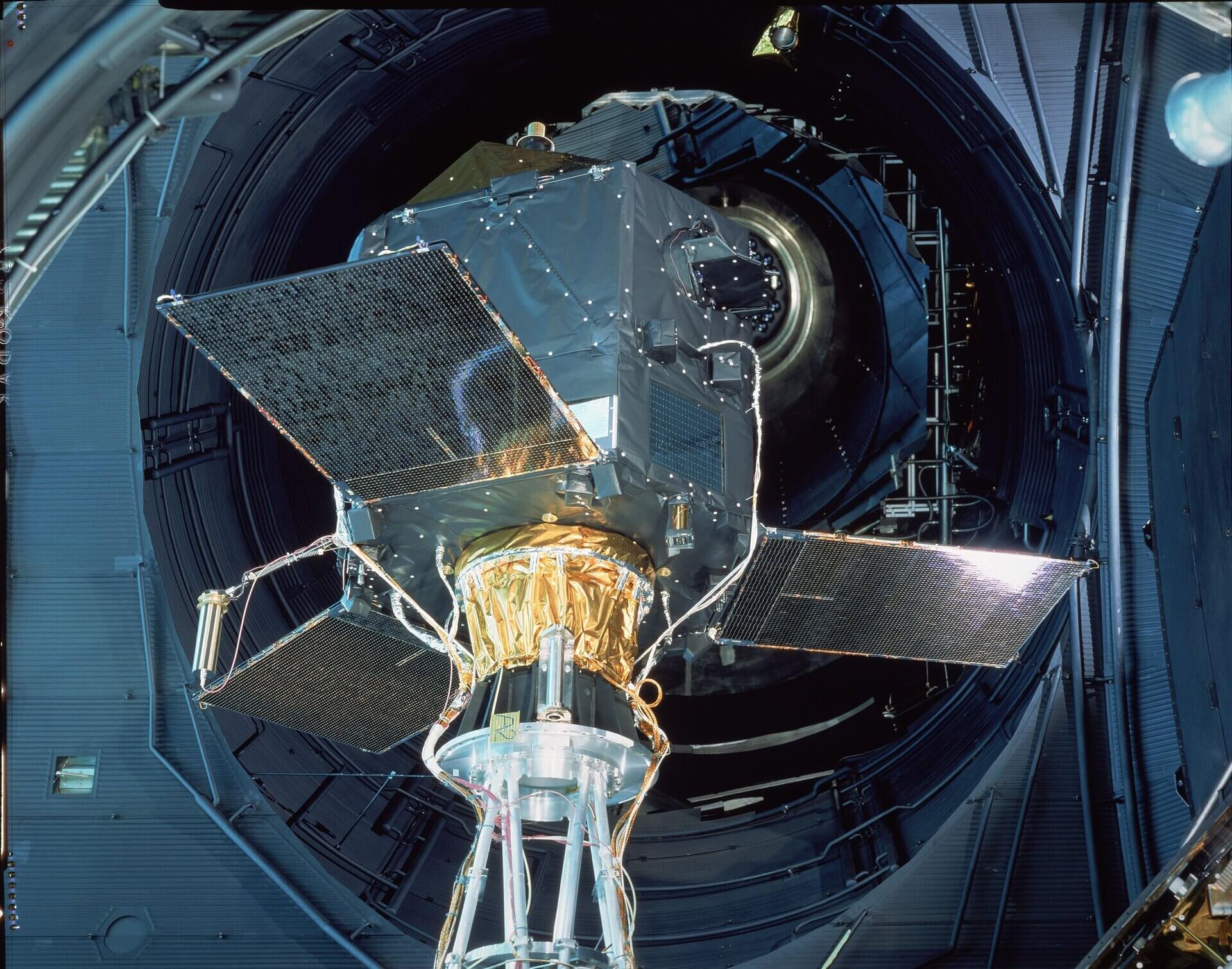 The Hipparcos satellite is where we get a lot of the measurements of size and distance of our closer stars from to this day. Credit: ESA