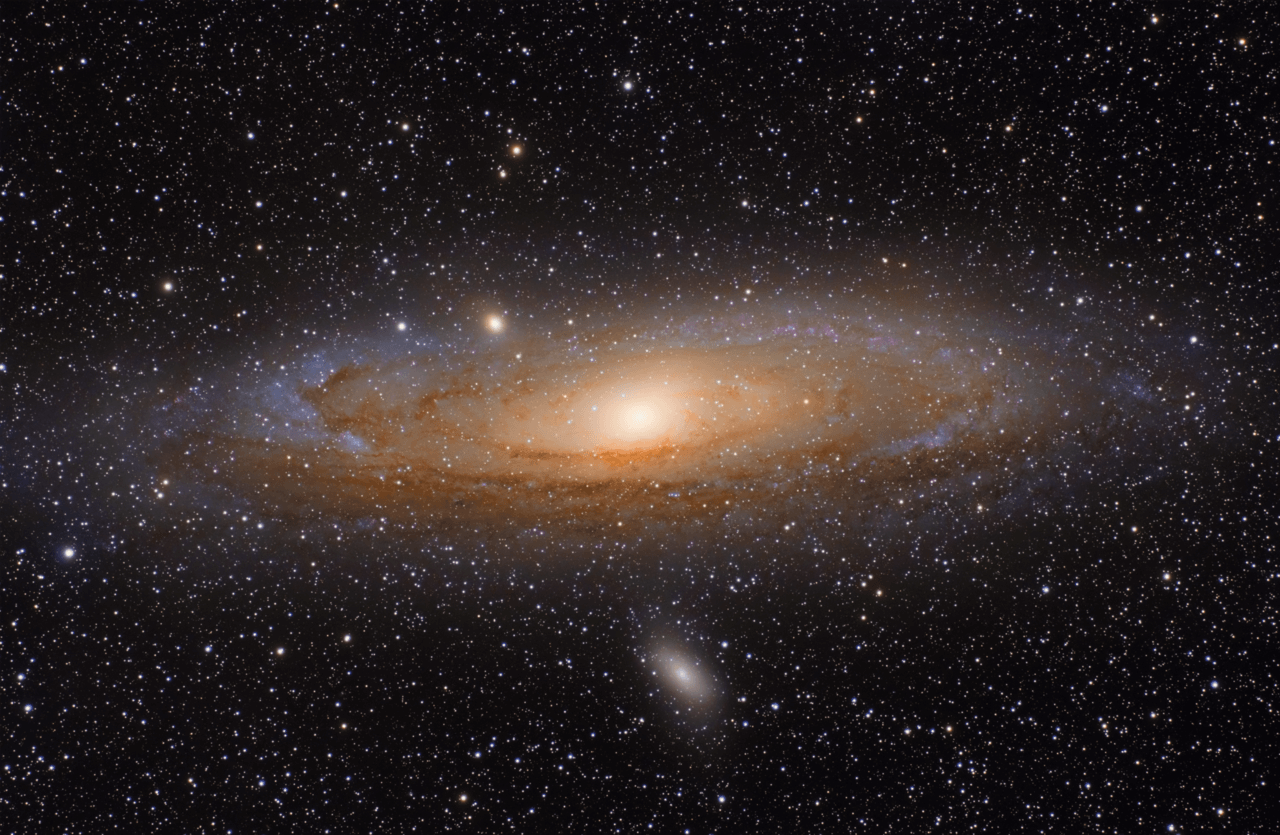 Andromeda is our nearest large galactic neighbor and is the site for this most recent discovery. Credit: Brody Wesner via Wikipedia Commons