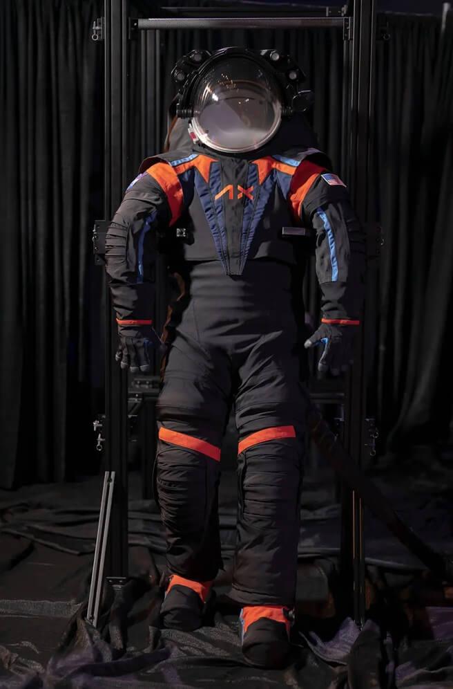 The prototype for the new spacesuits designed to be worn on the Moon by Project Artemis astronauts. Credit: Axiom