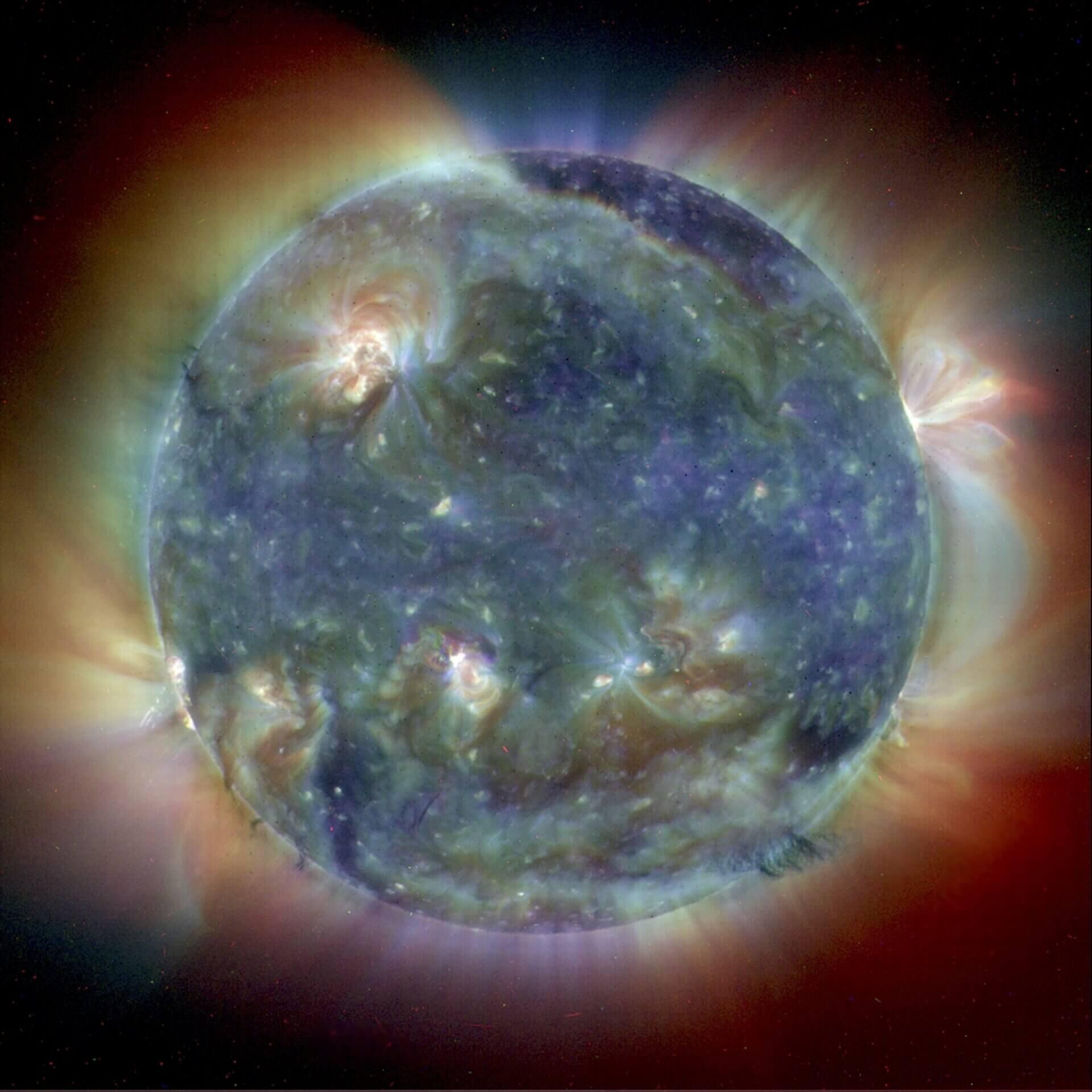 Our Sun, seen here in ultraviolet light only, has had an interesting history. Credit: SOHO/ESA/NASA