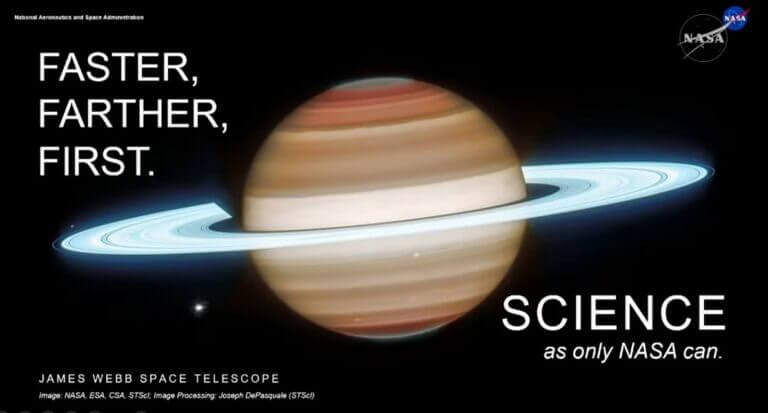 As part of its package of Ignition announcements, NASA also released this beautiful new image of Saturn taken by the Webb Space Telescope, and we all need more Saturn in our lives. Credit: NASA