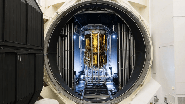 The Blue Moon Mark 1 ship Endurance recently completed thermal testing at NASA facilities. Credit: NASA