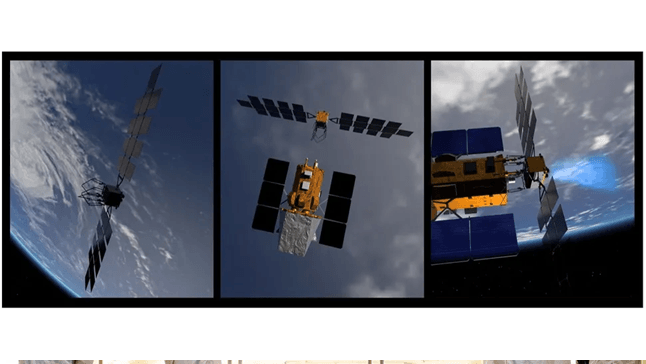 An artist’s depiction of how the process of latching onto Swift and raising its orbit will hopefully happen. Credit: Katalyst Space Techonologies