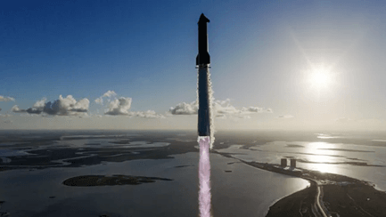 The SpaceX Starship on one of its test launches. Credit: SpaceX