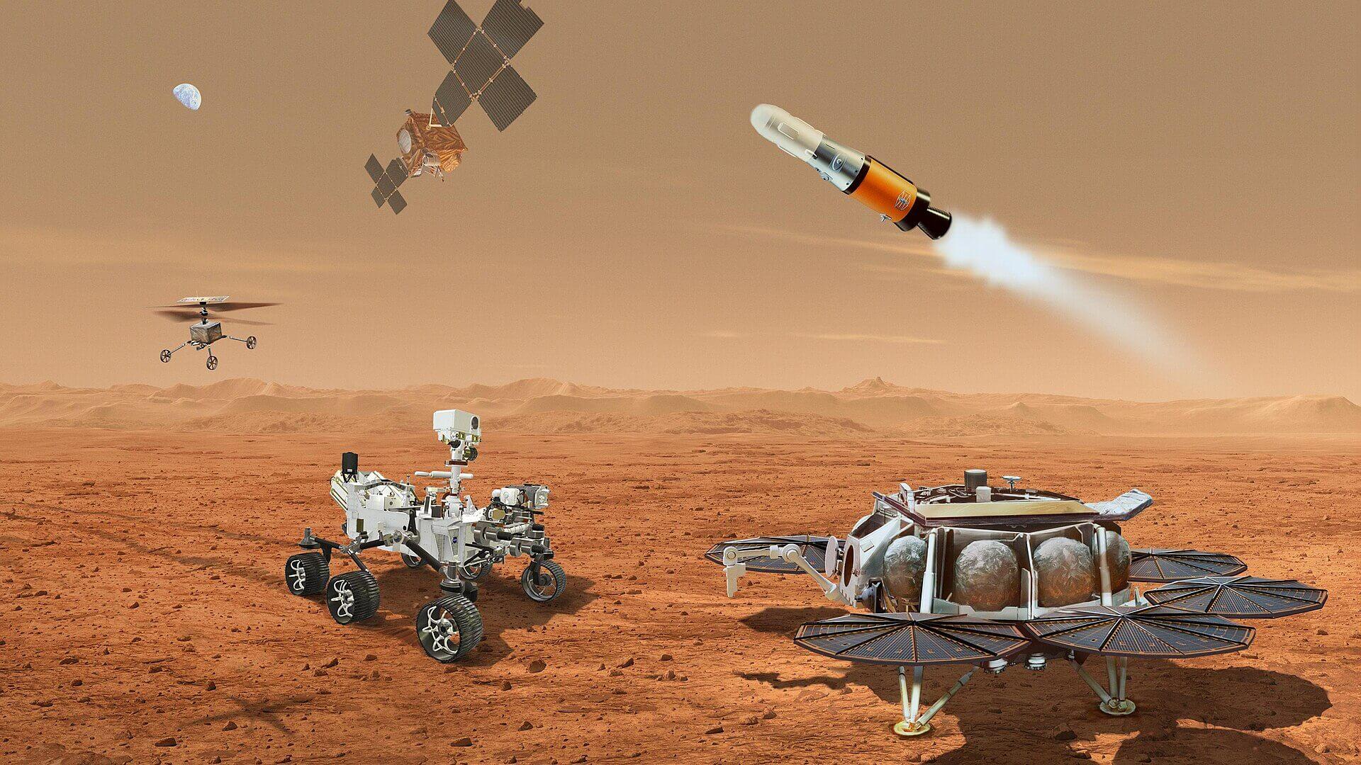 One of the many mission architectures proposed for the Mars Sample Return mission over the years. Credit: NASA/ESA/JPL-Caltech