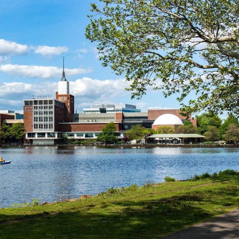 The Museum exterior as seen from the river walk.