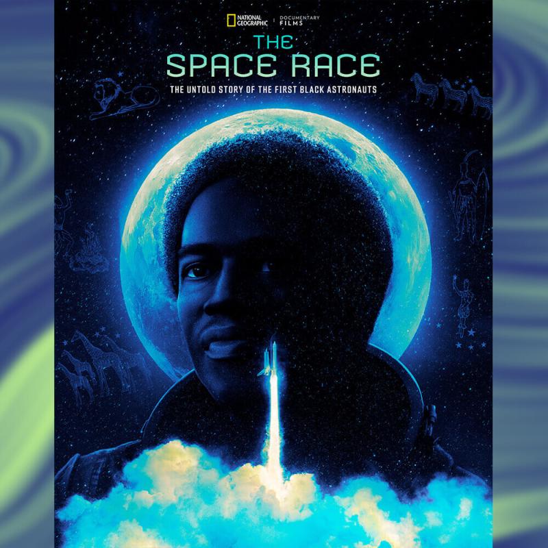 The movie poster for The Space Race.