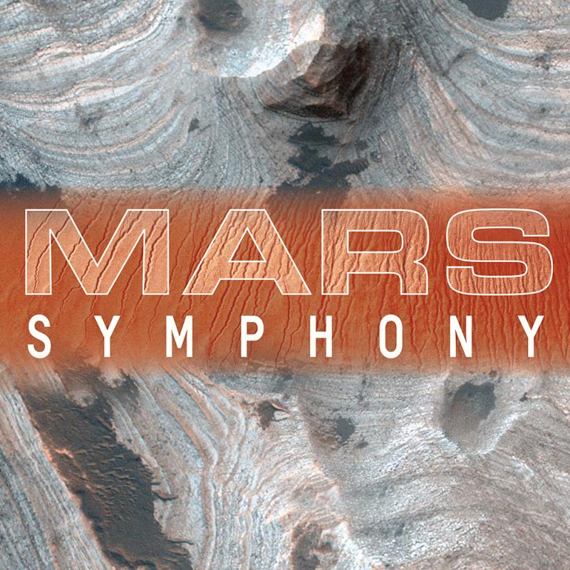 Mars Symphony in text over an image of the Mars surface.