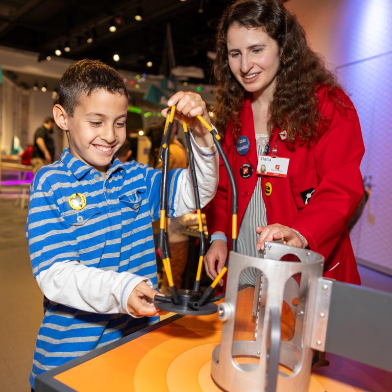 young member completes design challenge