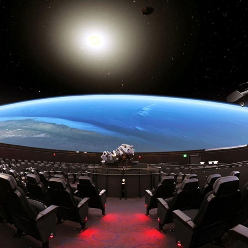 An image of the Charles Hayden Planetarium.